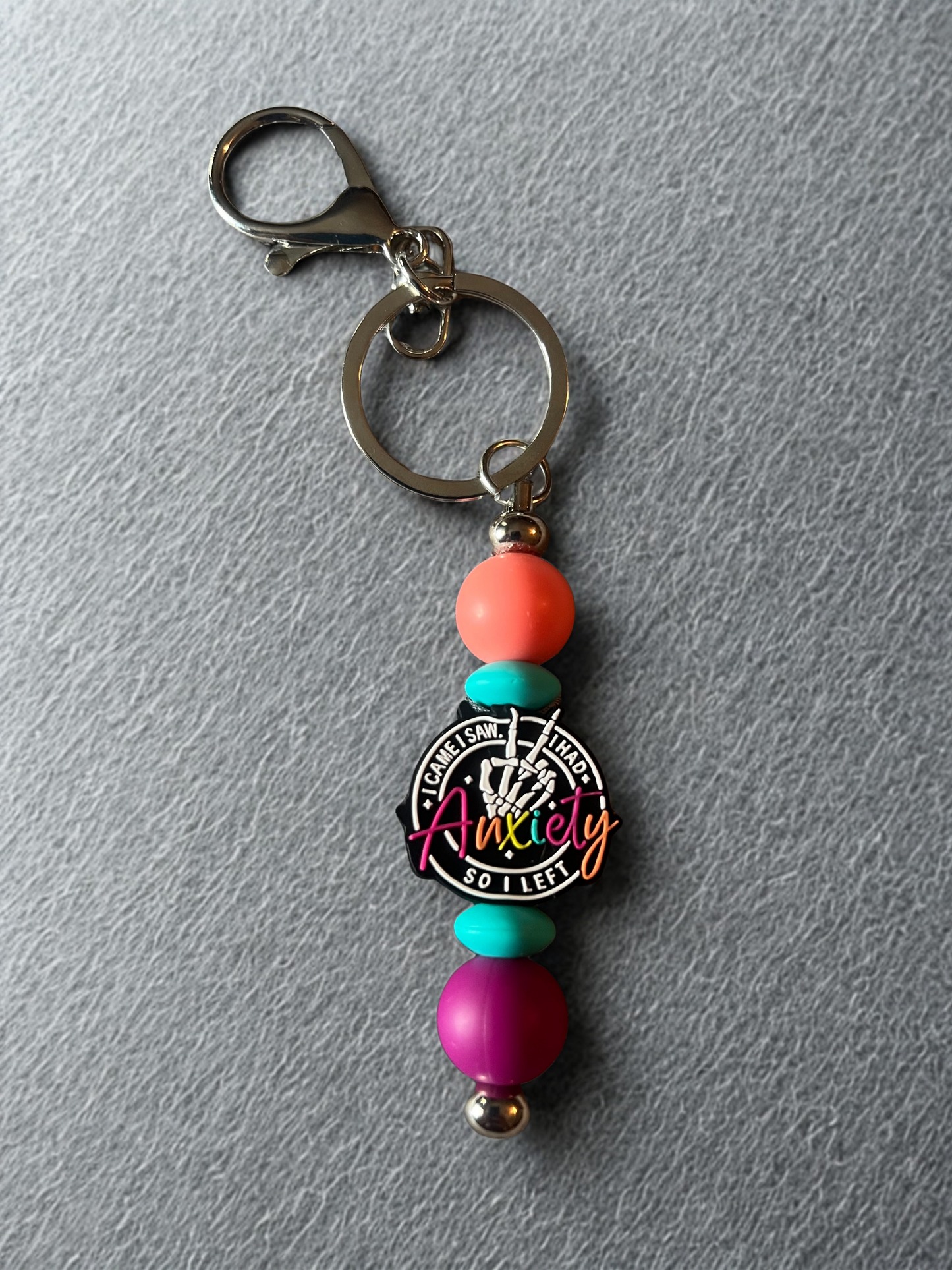 “I Came I Saw I Had Aniety So I Left” Keychain