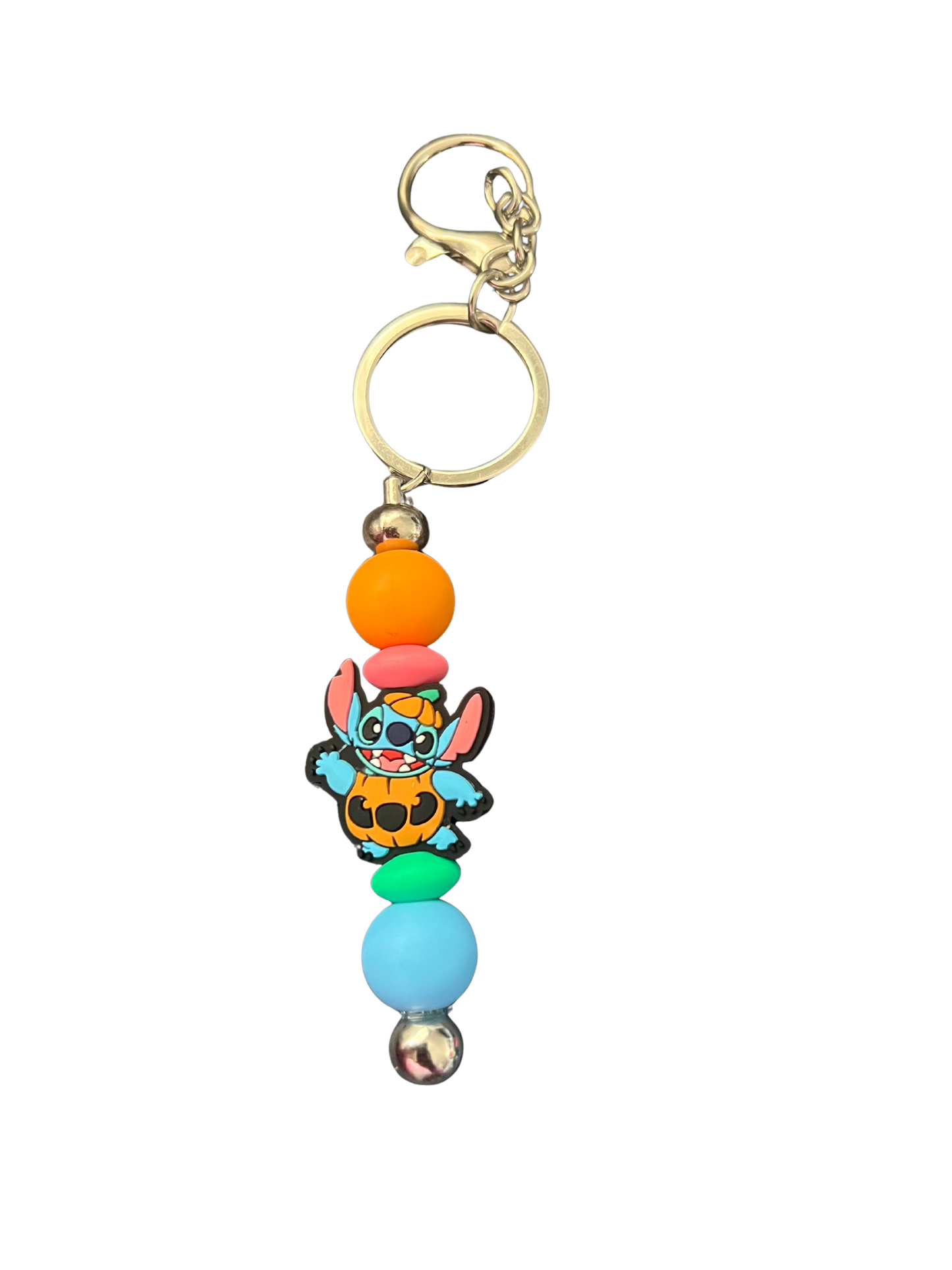 Stitch as a Pumpkin Keychain