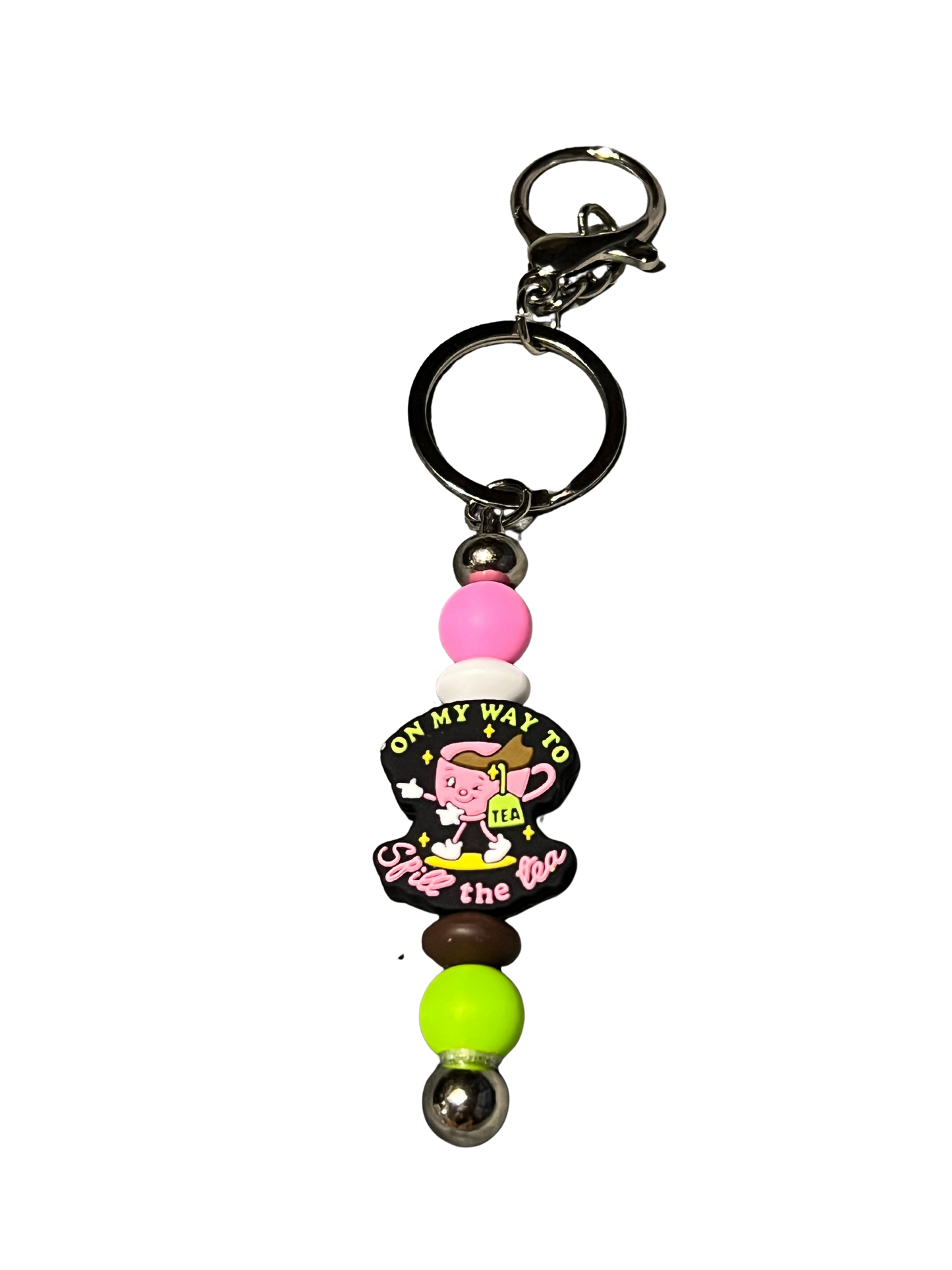 “On My Way to Spill the Tea” Keychain