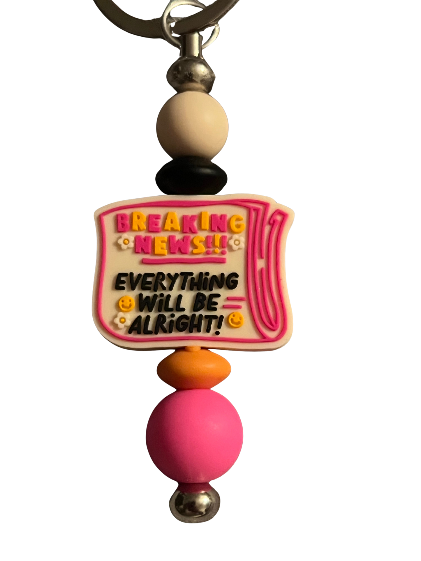 “Breaking News!!! Everything Will Be Alright!!” Keychain