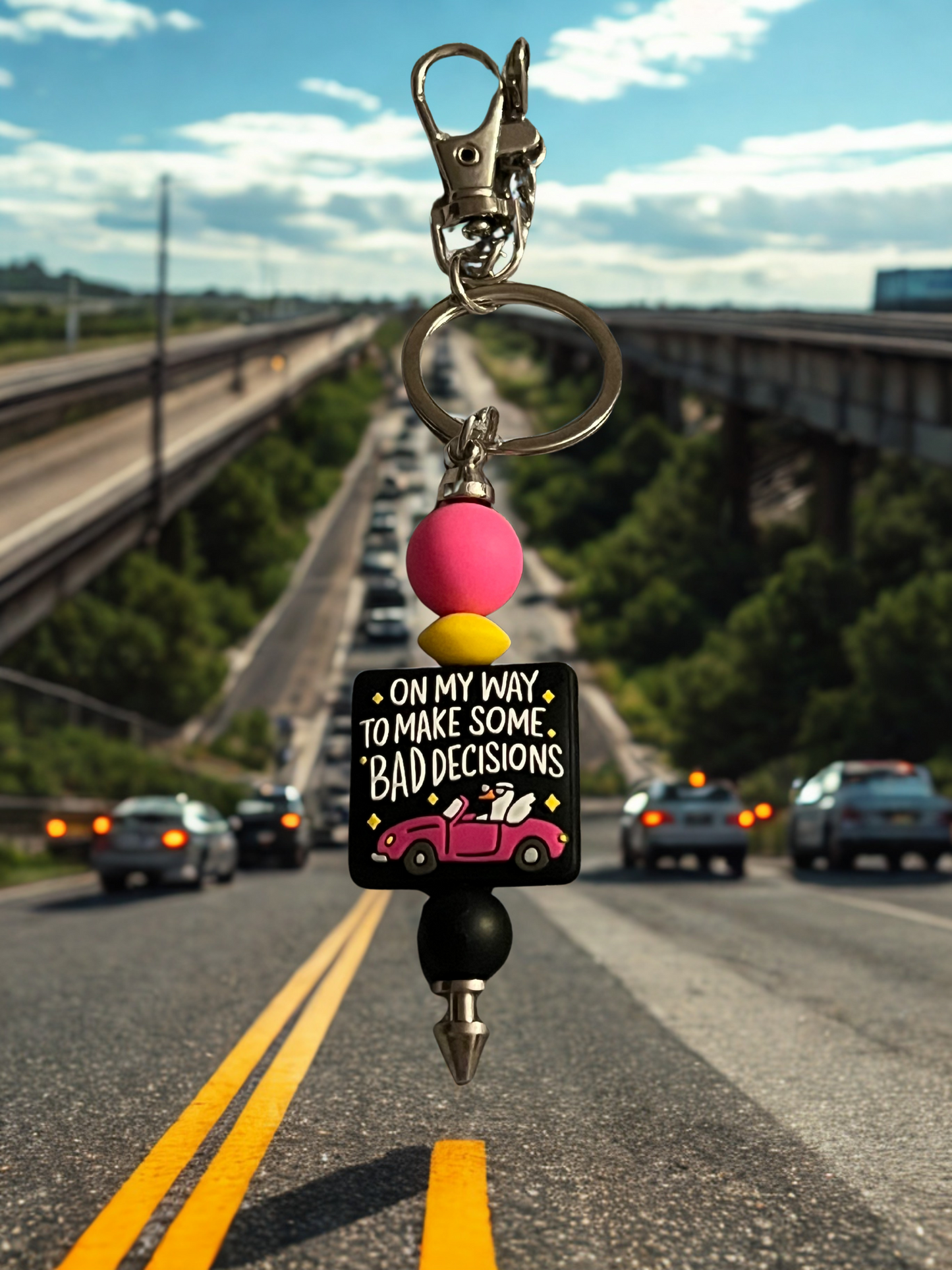 “On My Way to Make Some Bad Decisions” Keychain