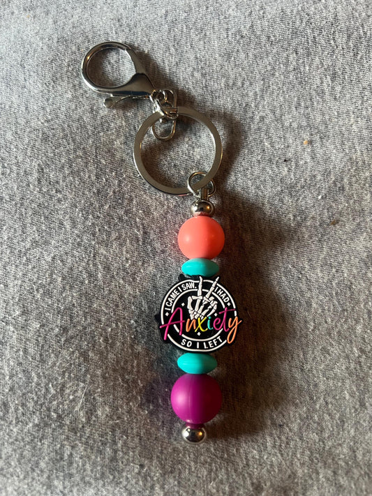 I Came I Saw I Had Aniety So I Left Keychain