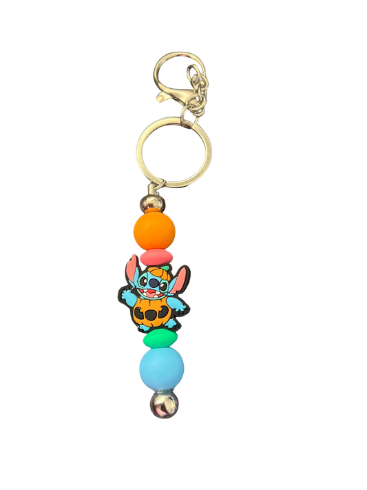 Stitch as a Pumpkin Keychain