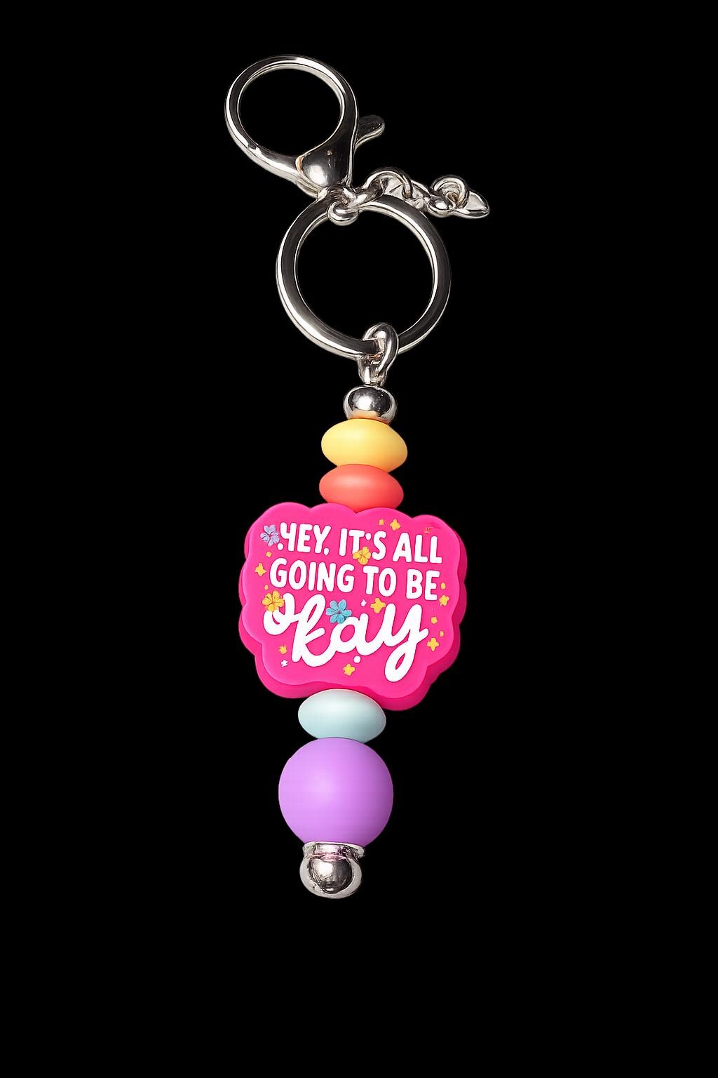 It’s All Going to Be Okay Handmade Beaded Keychain