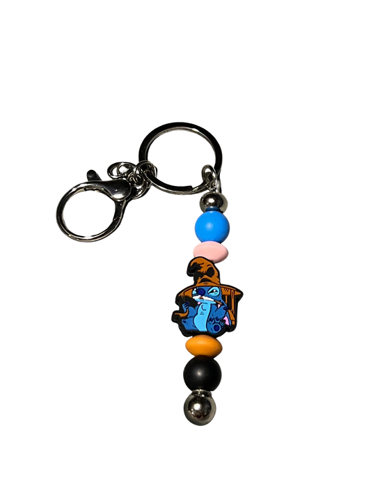 Stitch in the Sorting Hat Keychain