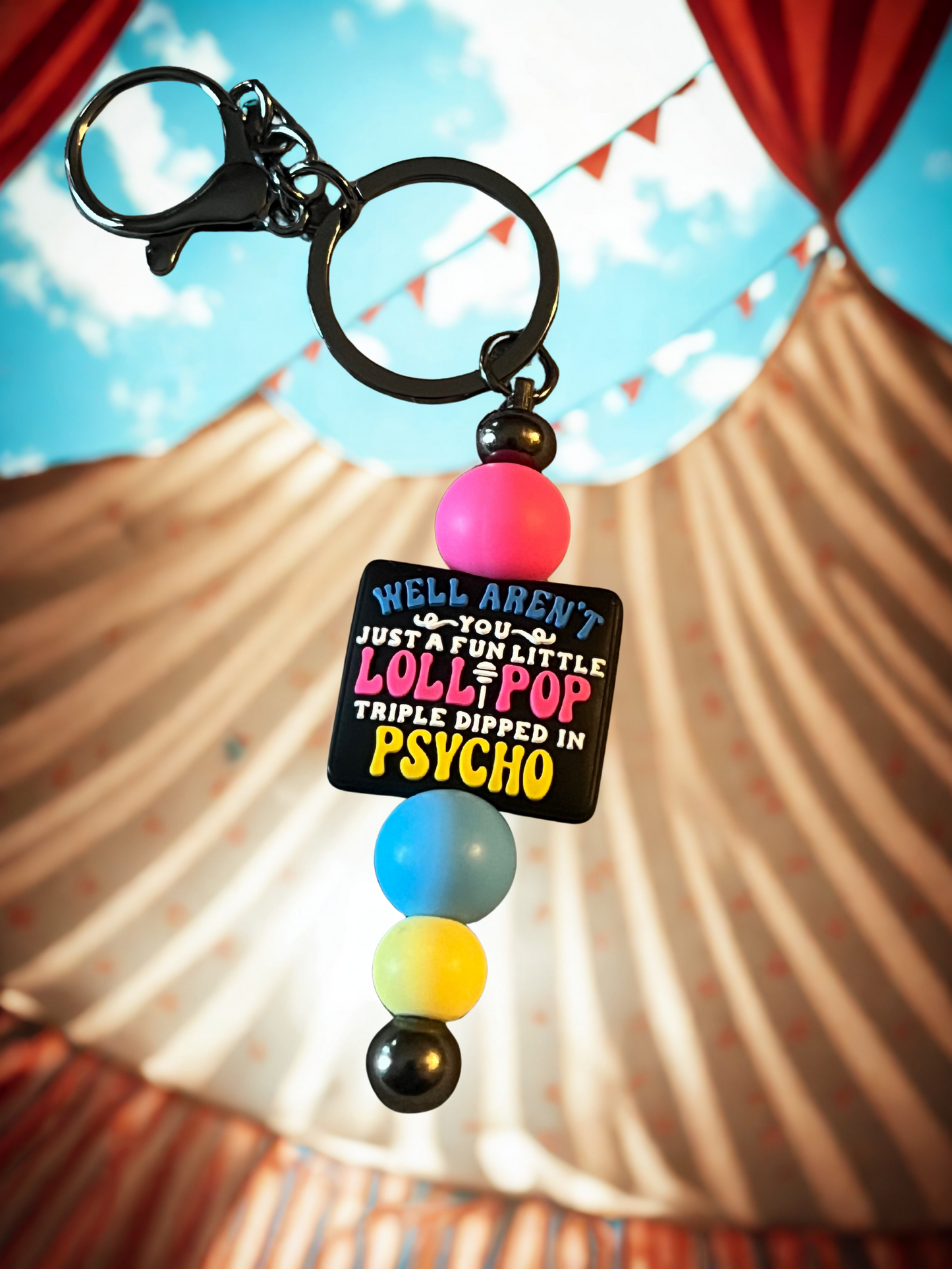 “Lollipop Dipped in Psycho” Keychain