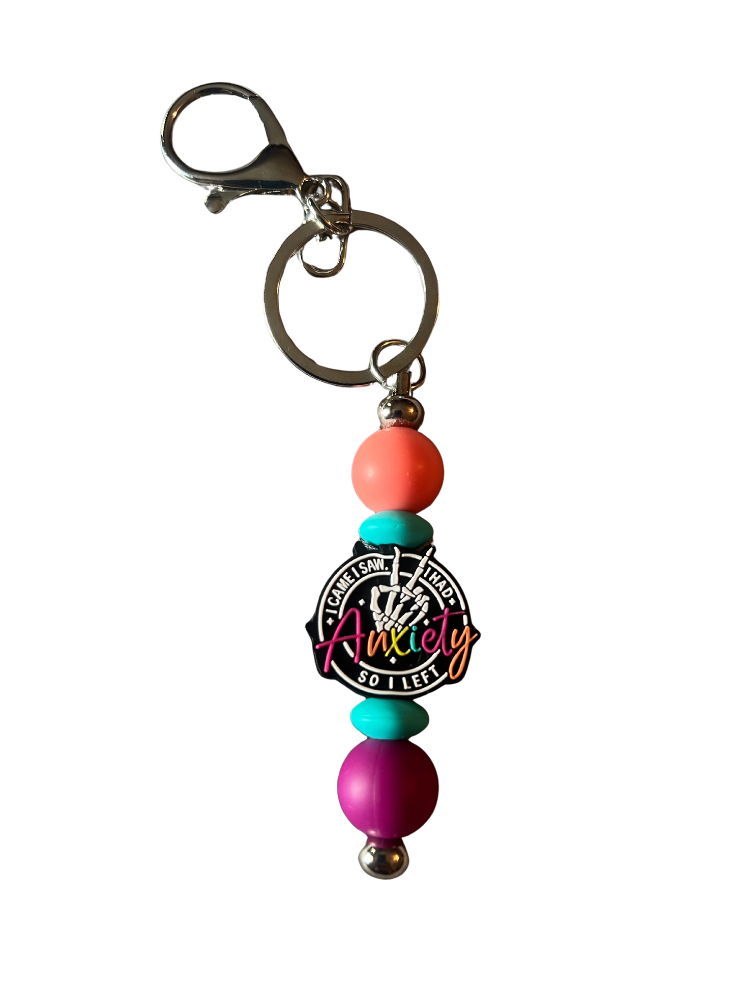 “I Came I Saw I Had Aniety So I Left” Keychain