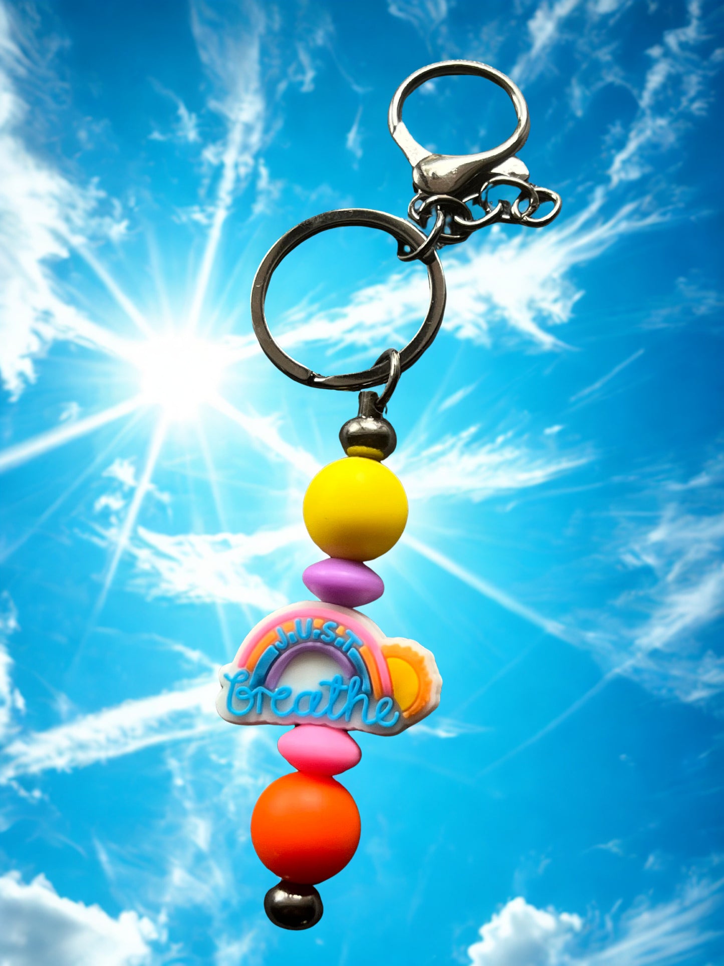 “Just Breathe” Keychain