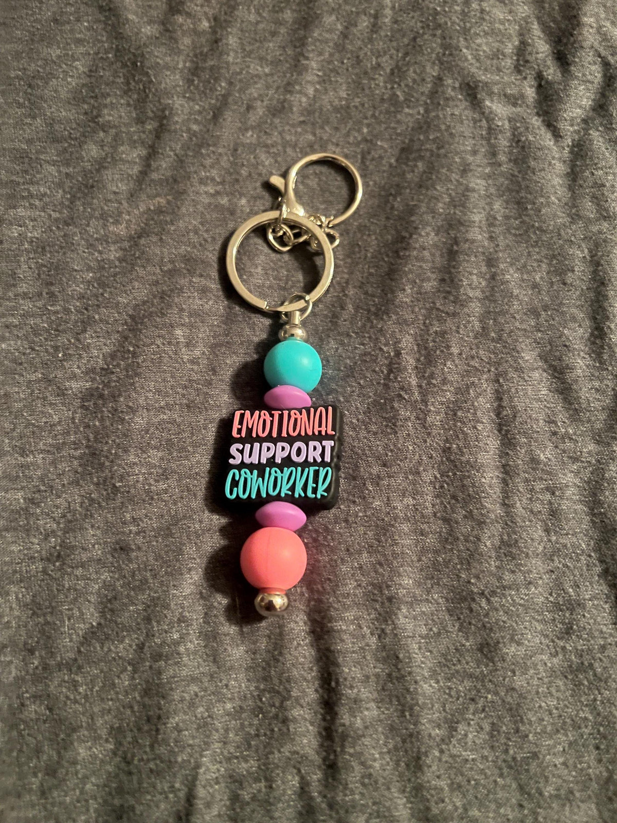 Emotional Support Coworker Keychain