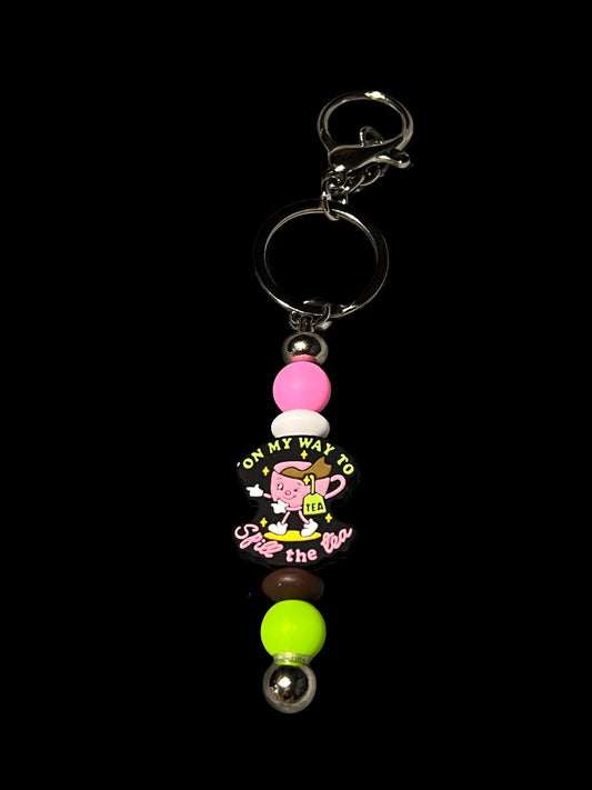 On My Way to Spill the Tea Keychain